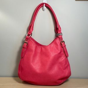 Pink Leather Bag - No Brand Markings